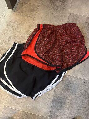 Nike Red and Black Dri-FIT Shorts
